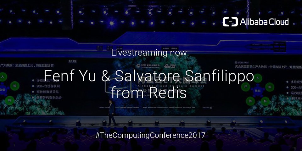 alibaba_cloud's tweet photo. More amazing speakers! @antirez & Fenf Yu from @RedisLabs are taking the stage https://t.co/pwukkpppcJ #TheComputingConference2017 https://t.co/t5HP5L8NQy