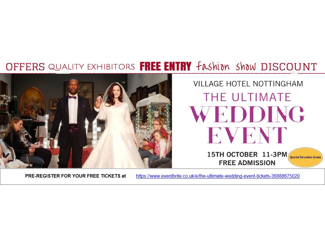 #dontmissout <a href="/Village_Hotels/">Village Hotels</a> <a href="/specialoccevent/">specialoccasionevent</a> #notts #weddingshow 15 Oct #busy #brides #discounts #offers #freebies  see you there !