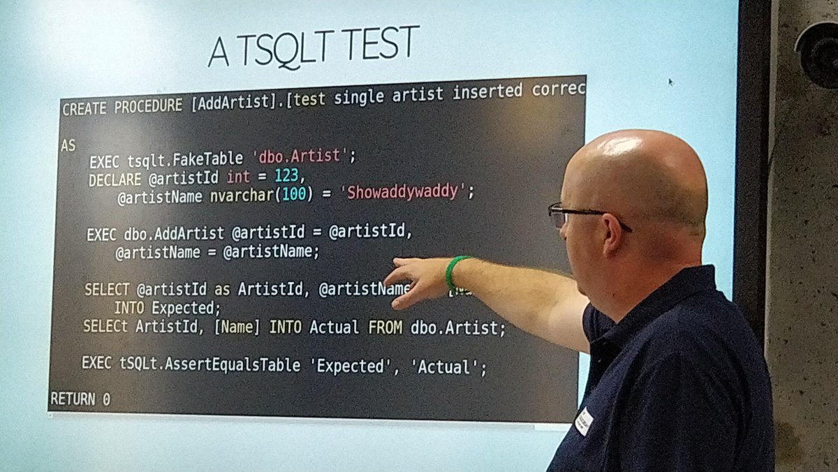 JanMulkens's tweet image. No mention of @EdDebug or his work on this slide... Something must've gone wrong ;)
#SqlServer #tsqlt #UnitTest