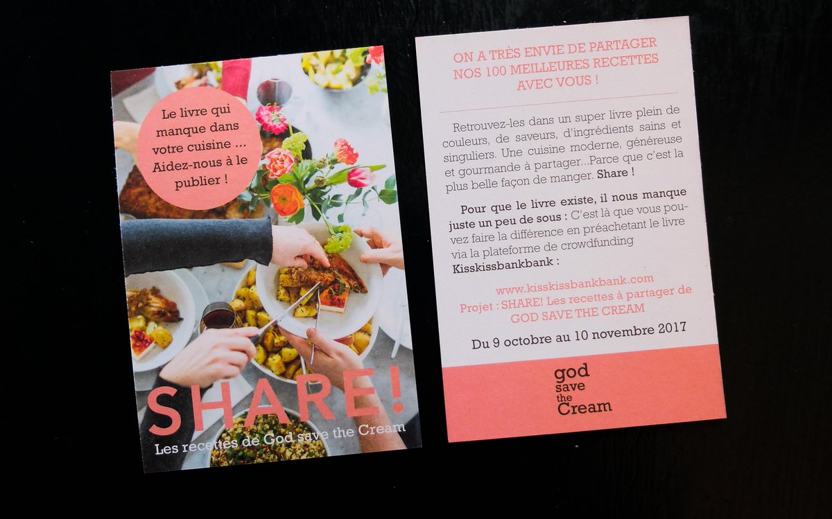 #crowdfunding SHARE ! Rejoignez notre campagne de financement pour l'impression de notre 1er livre de recettes via <a href="/Kissbankers/">KissKissBankBank</a>