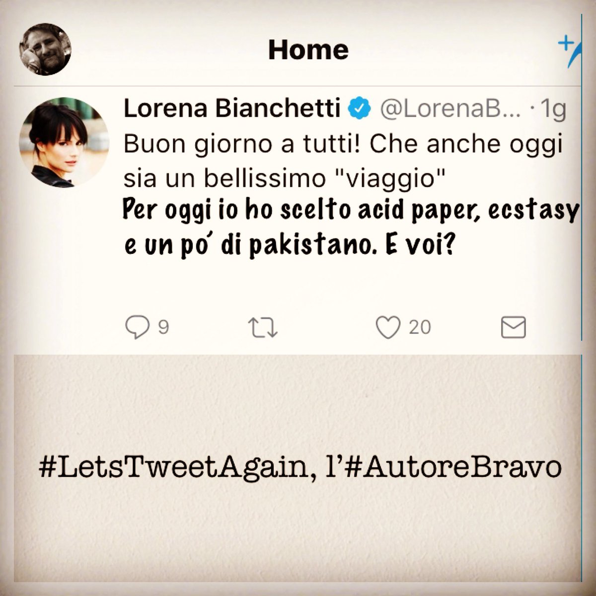 riccardocassini's tweet photo. #LetsTweetAgain, l’#AutoreBravo
#LorenaBianchetti https://t.co/u1lWzLSQdR