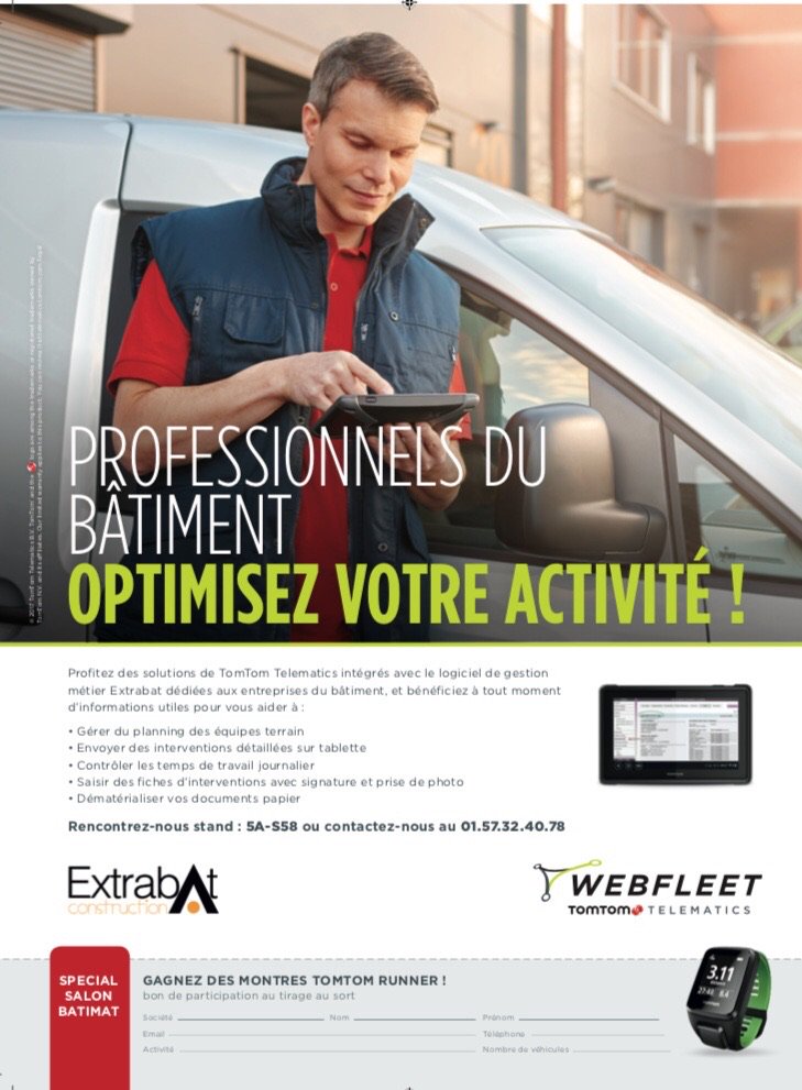 extrabat's tweet photo. Professionnels du bâtiment, rendez-vous du 6 au 10 Novembre au salon #Batimat au Parc des expositions de Paris ! #extrabat #logiciel https://t.co/yYcJUNSUcl