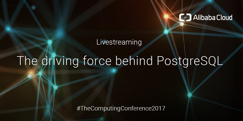 alibaba_cloud's tweet photo. Bruce Momjian, the co-founder of PostgreSQL, is speaking at #TheComputingConference2017! https://t.co/qyikafOkMw