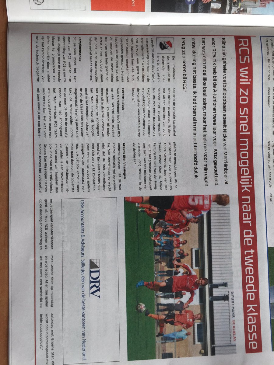 RCSoostsouburg's tweet photo. Leuk stukje van onze creatieve middenvelder Nicky van Merrienboer in het @VJournaal https://t.co/87FFwd6O7X