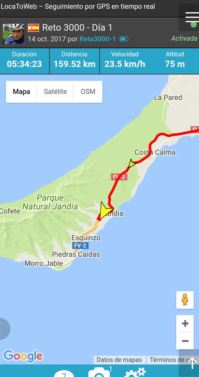 enftva's tweet photo. El ciclista #TanteArgüelles ha comenzado hoy #ElRetodeTante, 3000 kms en 8 días en Fuerteventura. Síguelo en https://t.co/dnq8tjySPx https://t.co/iicg8ZcvG5