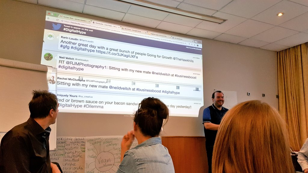 Great 1st day at boost your business yesterday. Now onto day 2 #DigitalHype #Marketing