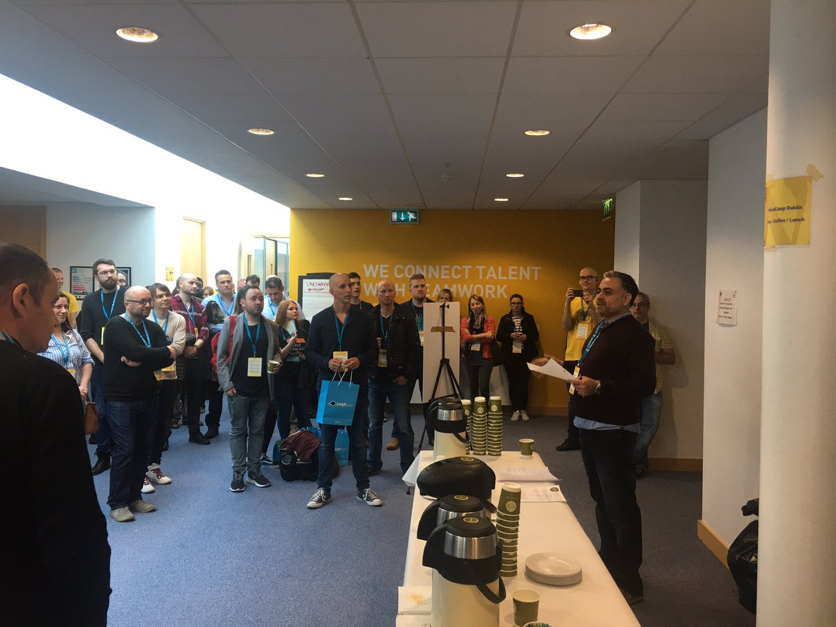 WebSide's tweet photo. @XavaIreland kicks @WordCampDublin off with a bang! #wcdub https://t.co/ixX5F4ggvJ
