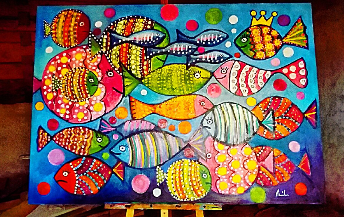 AnnikaFrank5's tweet photo. Oil on canvas. 130×90
#paintingfishes #fisharts #colorfish https://t.co/0hdb3BILoL