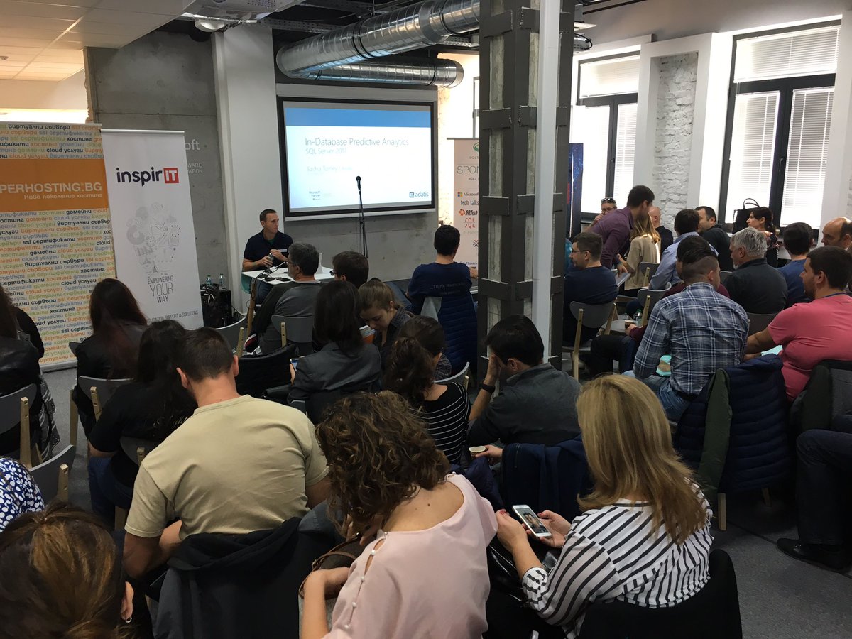 NowinskiK's tweet photo. Guys from @AdatisBI talking about Predictive Analytics &amp; good habits in #PowerBI https://t.co/bhxNYH1M4L