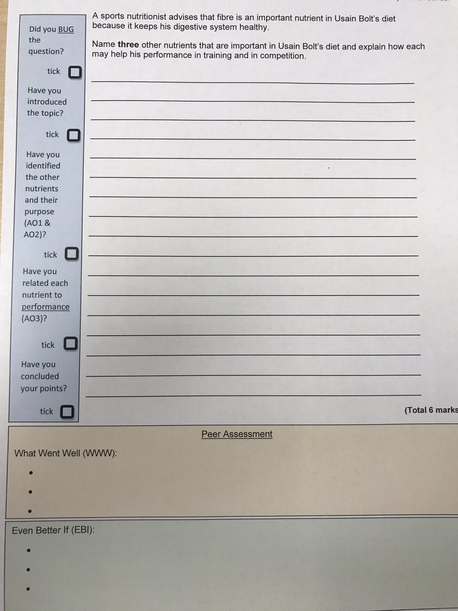 MrUnderwoodPE's tweet photo. Thanks to @LessonToolbox and @MissMelKelly for the inspiration to  extend learning on 8 mark questions👍 @PE4Learning @TLG_PE @PEplanning #PE https://t.co/Ksfkpv8fXP