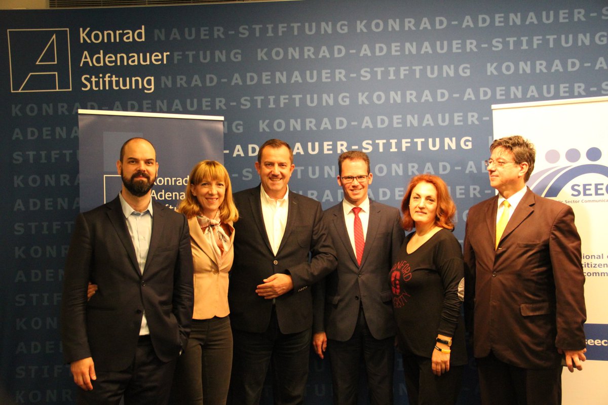 KASmediaSEE's tweet photo. #SEECOM General Assembly - @OgnianZlatev was re-elected as Chairman & @dzivalj as a new member of the Steering Commitee! Congratulations! https://t.co/s5bw9qI2Ck