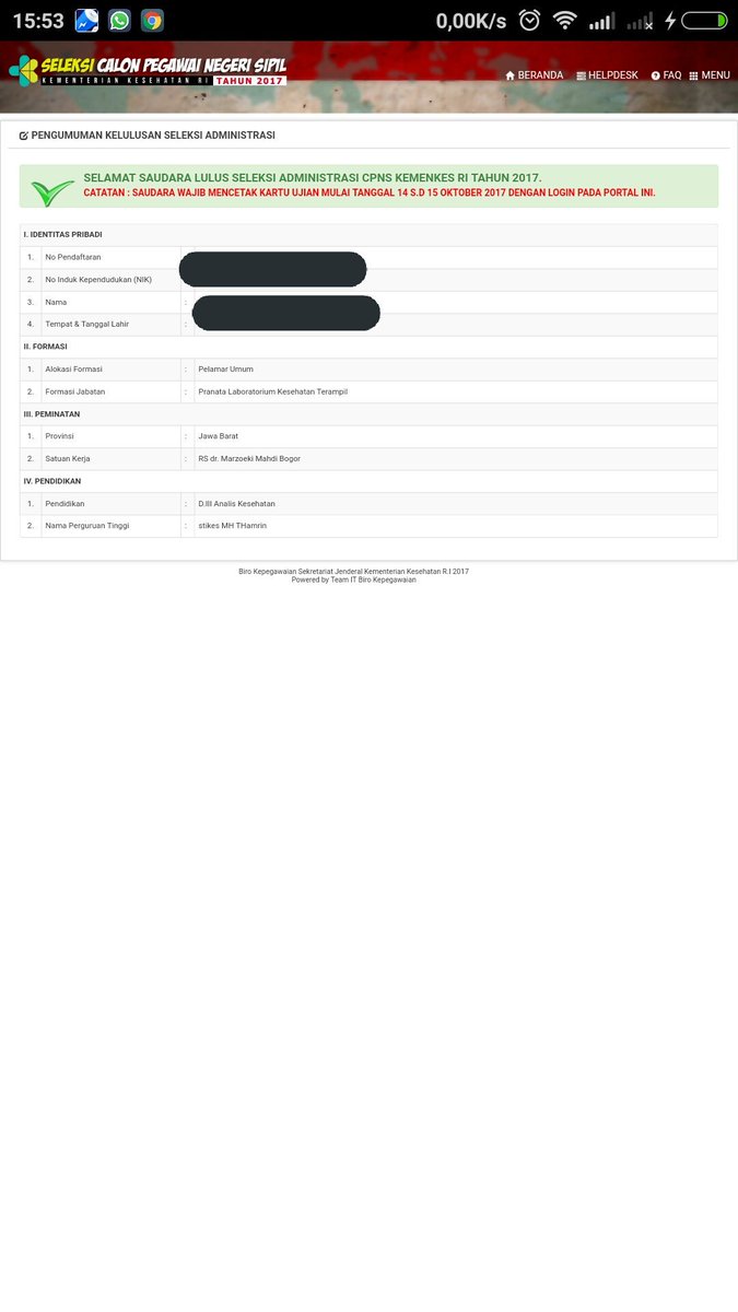 lilikMF's tweet photo. @BKNgoid apakah kartu ujian CPNS @KemenkesRI ? Mohon info karena mencari cetak kartu ujian tidak ada.. https://t.co/hO3Yy0XfXu