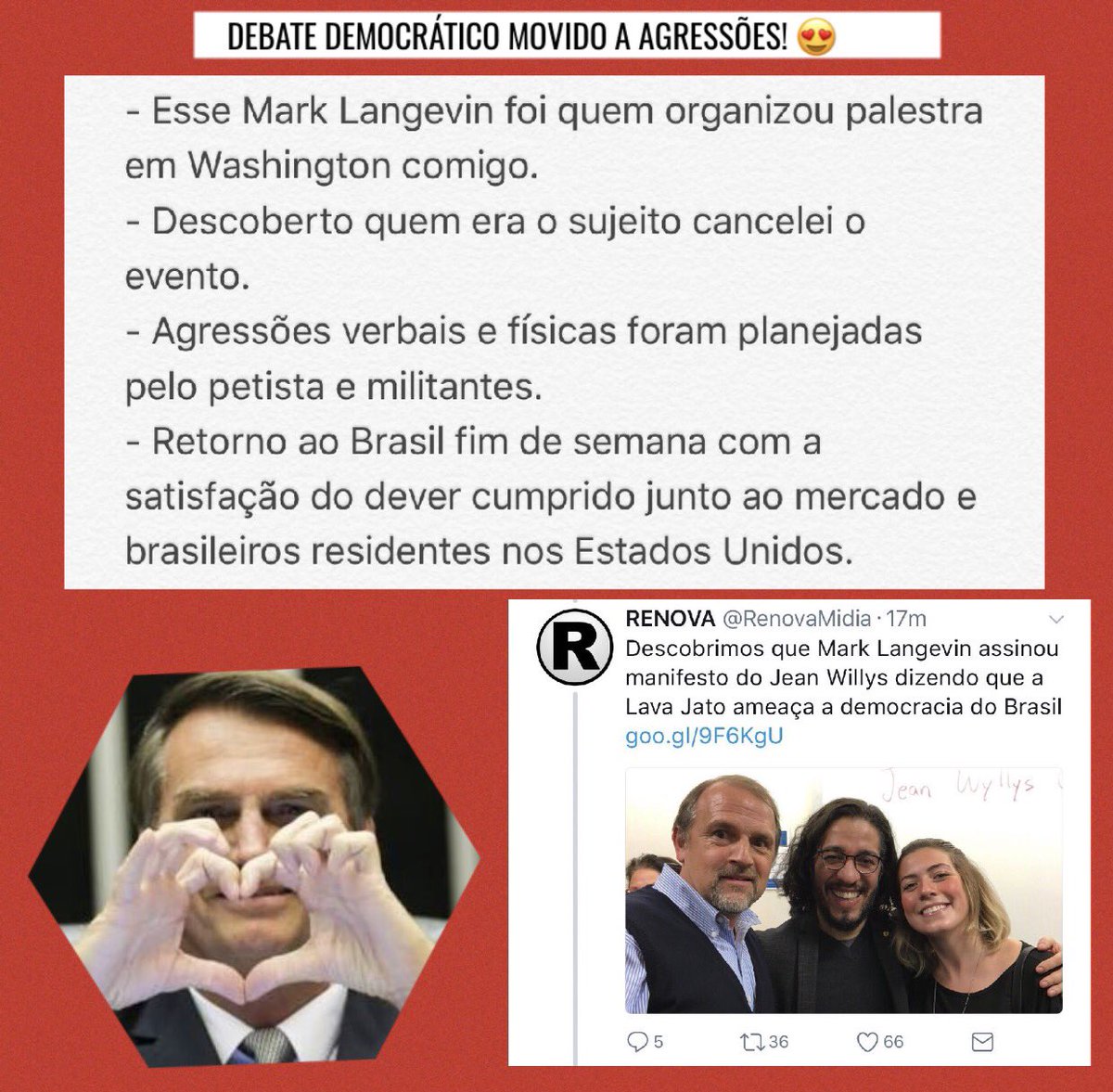 "DEBATE DEMOCRÁTICO MOVIDO A AGRESSÕES FÍSICAS!" É muito amor! Não conseguiram manchar minha excelente passagem pelos EUA! 🇧🇷🇺🇸!