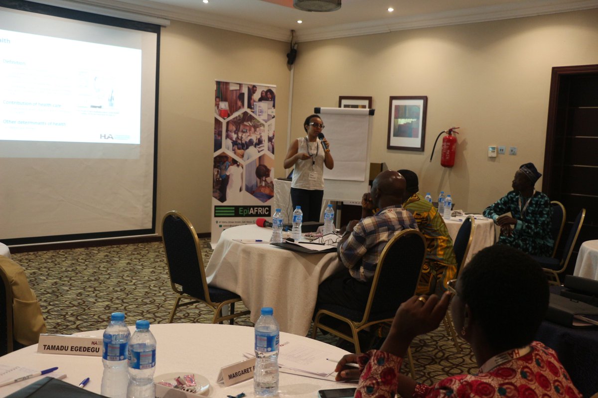 EpiAFRIC's tweet photo. Day 2 - Dr Mamsalla Omisore's Lecture "Social determinants of Health" #HELP2017 #PopulationHealthModule @drmsaf https://t.co/IKnBIEag3P