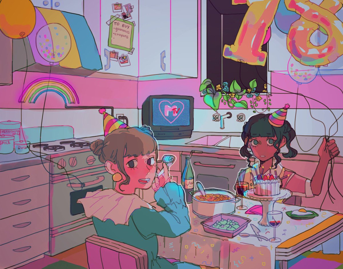 jellyflavor's tweet photo. hello im hiyo!! im an 18yr indian girl from the bay area and I like to use a lot of colors!! #SouthAsianArtists https://t.co/l5KP0xcFjU
