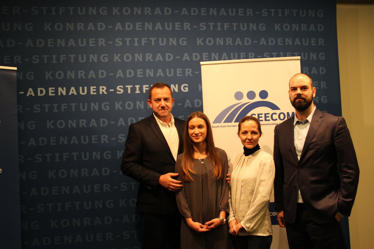 KASmediaSEE's tweet photo. The #SEECOM association gained two new members Marina Marković (#Serbia) & @KamelijaSpasova (#Macedonia). @seecom_info @c_spahr https://t.co/wHz0rBJnfV