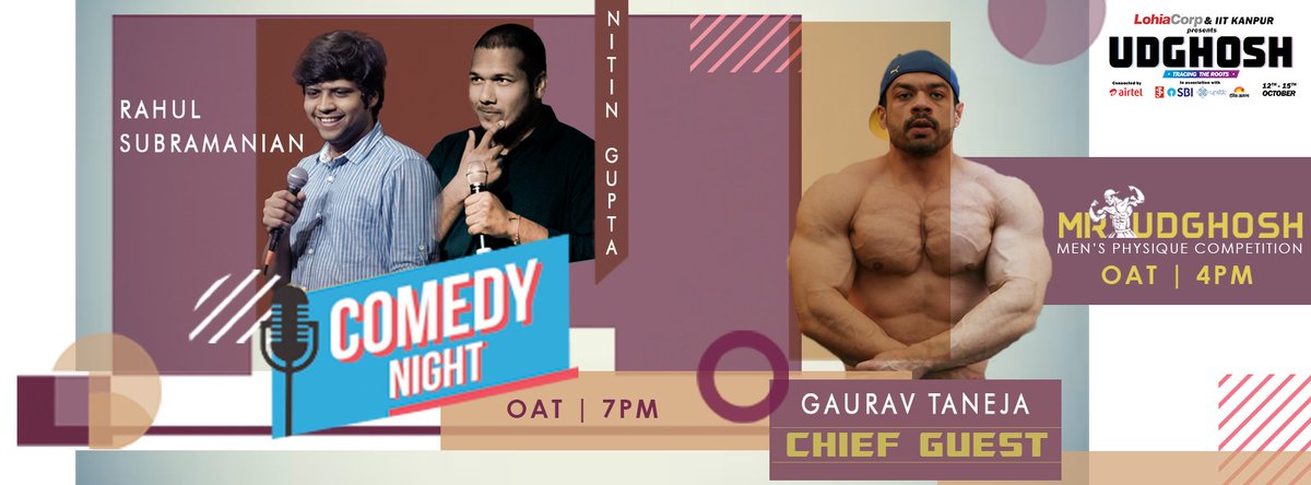 Get ready to laugh your guts out today with @RahulSubramanic &amp; <a href="/Nitin_Rivaldo/">Nitin Gupta</a> and revive you passion for body building with <a href="/euindkan/">Gaurav Taneja</a>