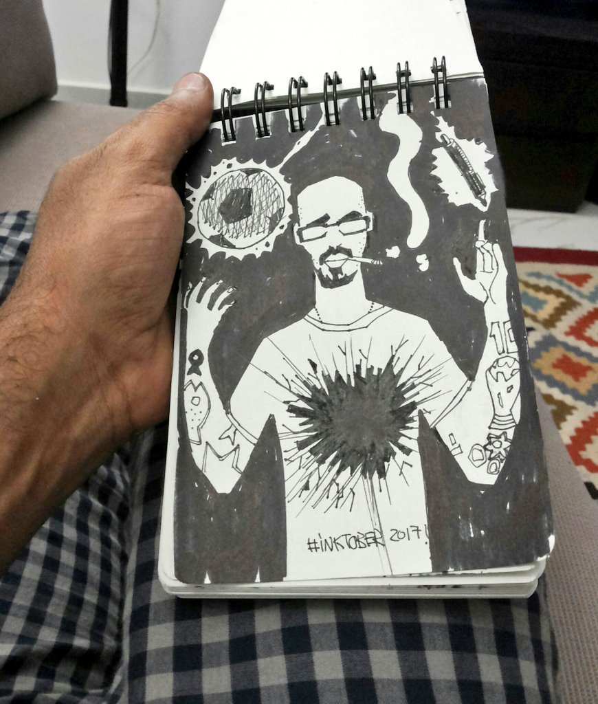 A7madOkasha's tweet photo. #inktober2017 #Inktober #blackandwithe #sketchbook #silfe #art #Tatoo https://t.co/FUrINRaxQU