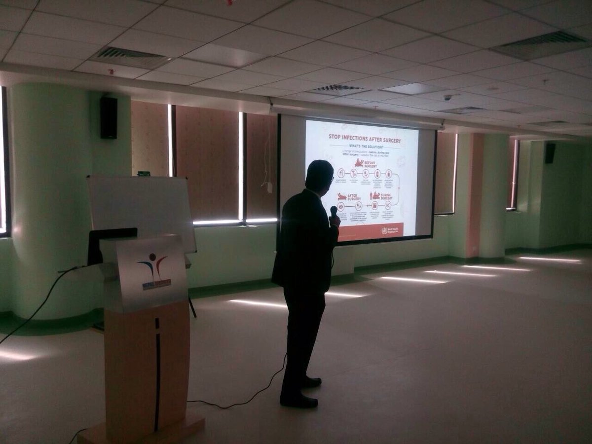 NSCCMOfficial's tweet photo. Shouldn't EVERY week be infection control week? - Ed Helms. #NSCCM #infection #control workshop at 👉 @nepalmediciti with Dr. Suzanne Donovan https://t.co/SBZo3pGxCp