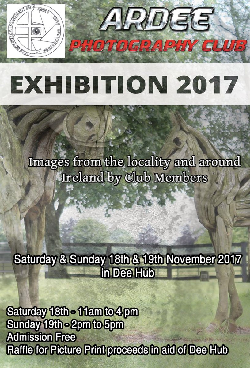 ArdeePhotoClub's tweet photo. Our First Exhibition , photos by club members Locally &amp; Nationally #Ardee @LMFMRADIO https://t.co/VHiqS4LTDI