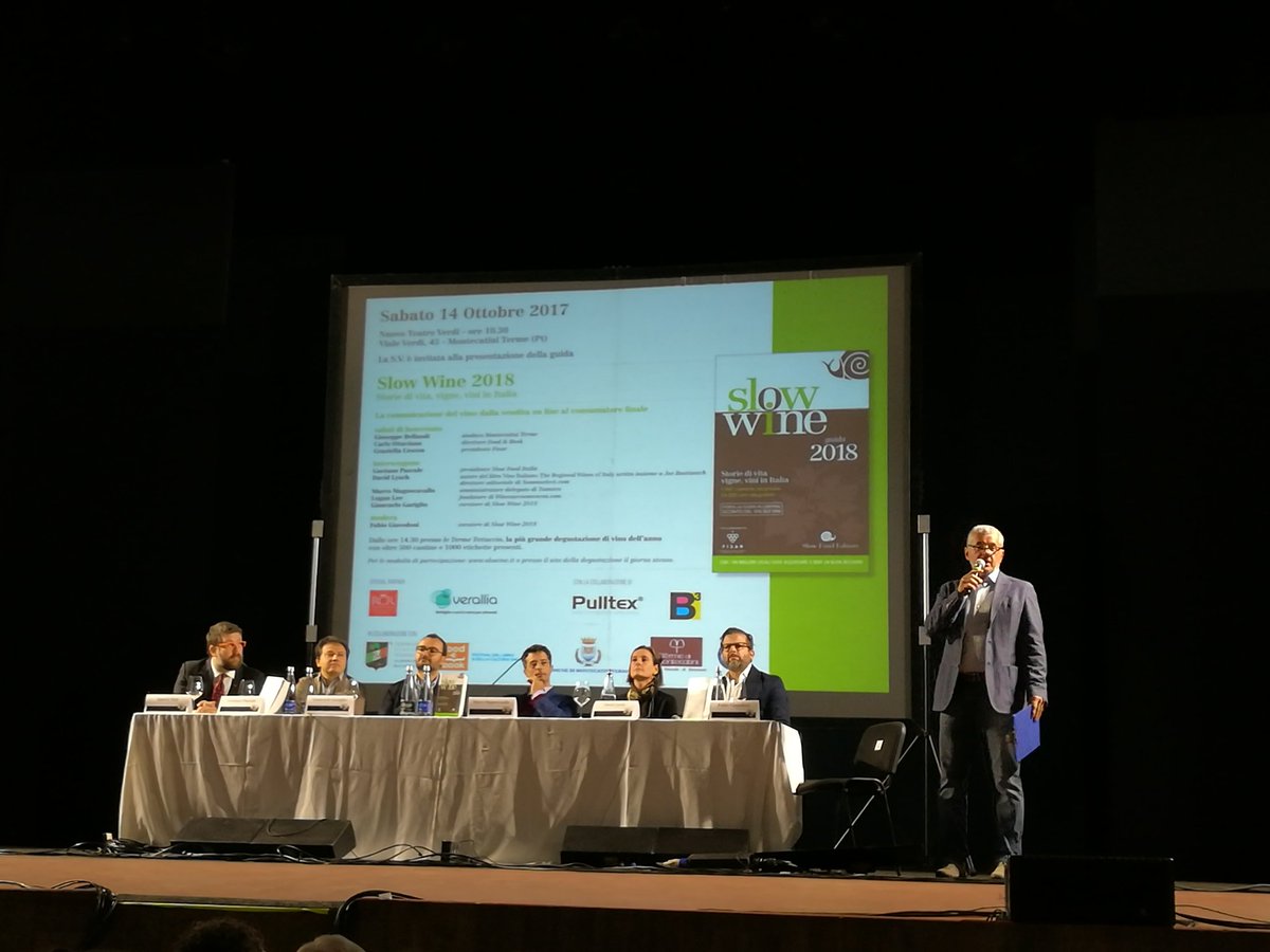 corisommelier's tweet photo. Presentazione Slow Wine 2018 - convegno di apertura. #slowine #slowfood https://t.co/M6zWskYcAh
