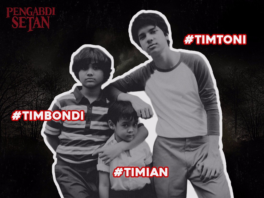 RapiFilm's tweet photo. Jadi, kalian #TimToni, #TimBondi, atau #TimIan?
#PengabdiSetan
#IbuDatangLagi https://t.co/DWgQuPaBxa