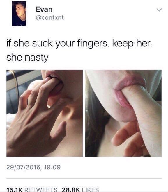 Lexxotan's tweet photo. If she sucks your fingers
#vipbrother https://t.co/KolNkT2F58