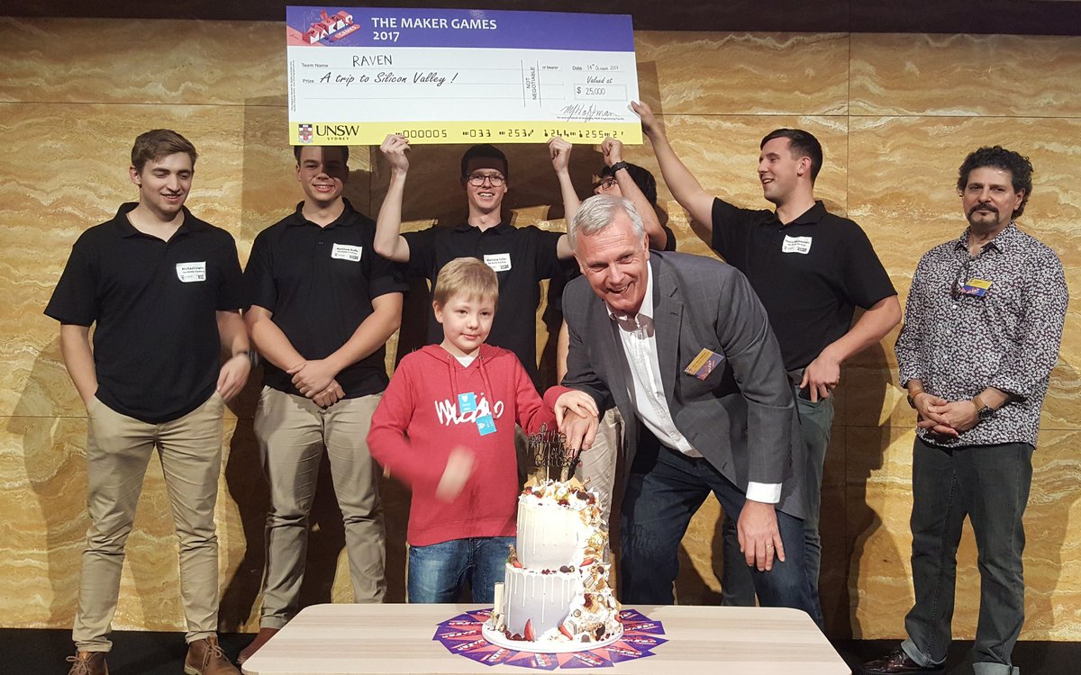 benjaminchong's tweet photo. Congratulations to Raven for winning @UNSWEngineering #themakergames supported by @Cisco_IoT #startupaus @UNSW https://t.co/kdp17ouWU6
