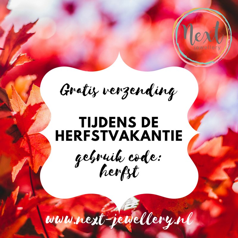 NextJewellery's tweet photo. Vanaf vandaag tot en met 22 Oktober betaal je bij ons geen verzendkosten #herfstvakantie #geenverzendkosten #vakantie #shoppen #sieraden https://t.co/Y1kt6ICWmH