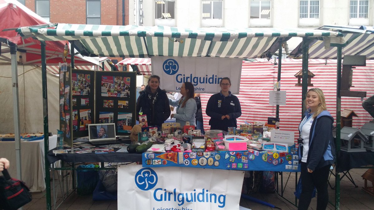Come &amp; see us on Loughborough Market today, promoting <a href="/Girlguiding/">Girlguiding</a> &amp; raising money for Woodbrook District with a tombola, crafts &amp; cakes 😀