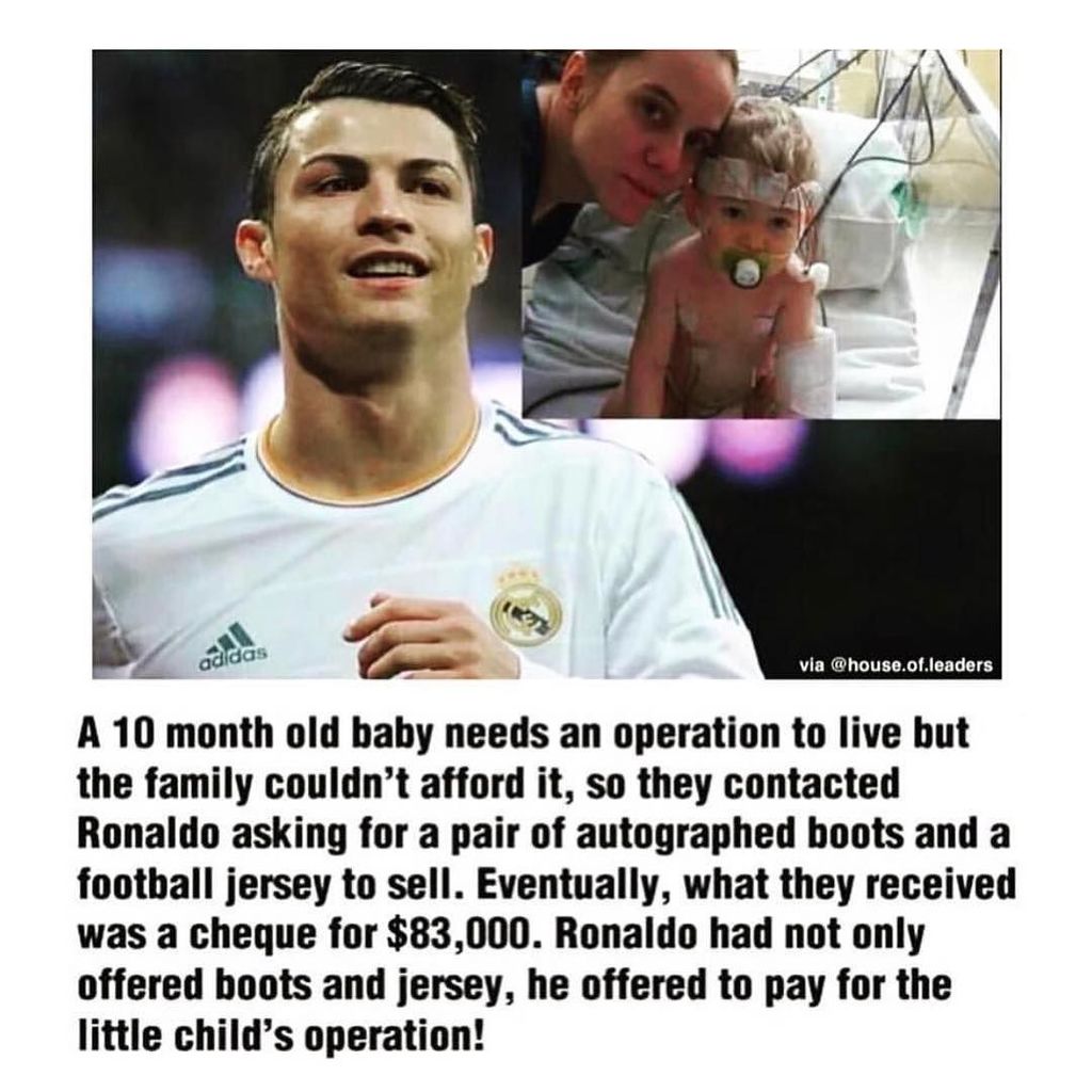 nickzayneco's tweet photo. #ronaldo is so #kind #pnksboutique #lovethisguy #heissoawesome #sonofgod #special https://t.co/i89GHxgk32