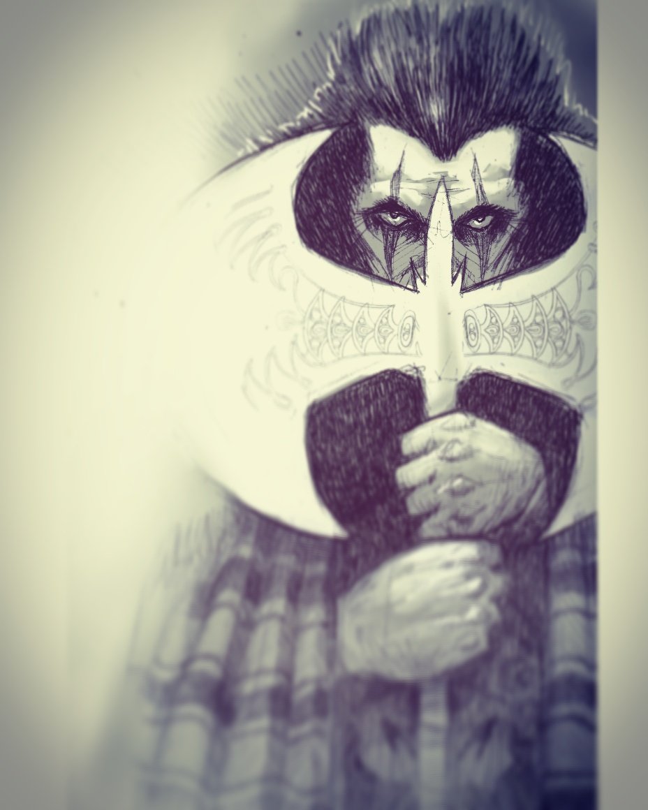 squatchandlearn's tweet photo. Saturday morning #slaine #brainbiter #2000ad @PatMillsComics @millsverse #inktober #inktober2017 day 14 https://t.co/FgpVjg95OH