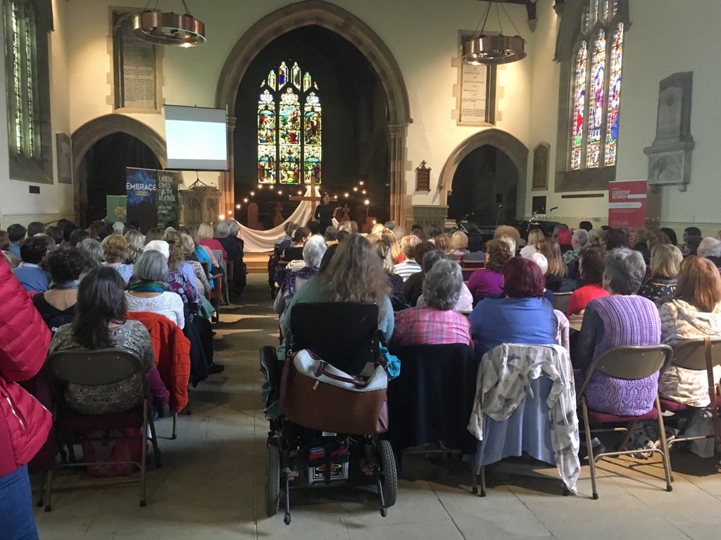 EmbraceHello's tweet photo. And we are off! @bethcmoran speaking @ Embrace, an incredible throng of women worshipping @ StJ Sharow #embracewomenripon #nothingbutgrace https://t.co/ZecsA6mC1R