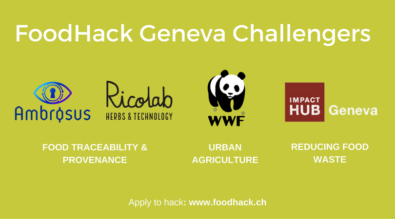 Last chance to apply and Hack The Future Of Food with our partners @AmbrosusAMB, Ricolab, <a href="/WWF/">WWF</a> and <a href="/impacthubgeneva/">Impact Hub Geneva - Lausanne</a>! foodhack.ch