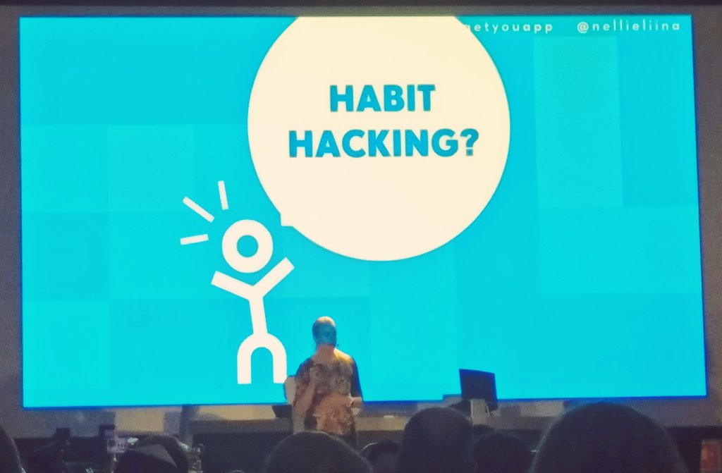 FreddeBM's tweet photo. #habithacking with @nellieliina at #bhsummit https://t.co/d9NYsDsJaX