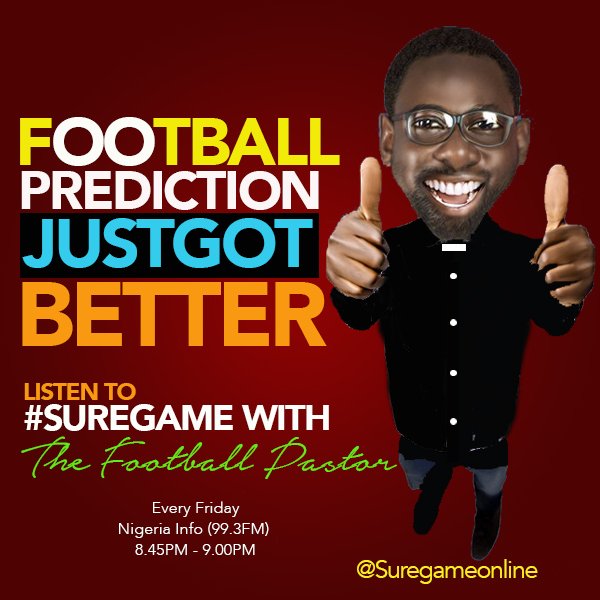 suregameonline's tweet photo. 5. Liverpool Vs Manchester United
My #SureGame - Minimum of 1 Goal (Over 0.5)

#SureGame with the #FootballPastor https://t.co/aIdVbCXksc