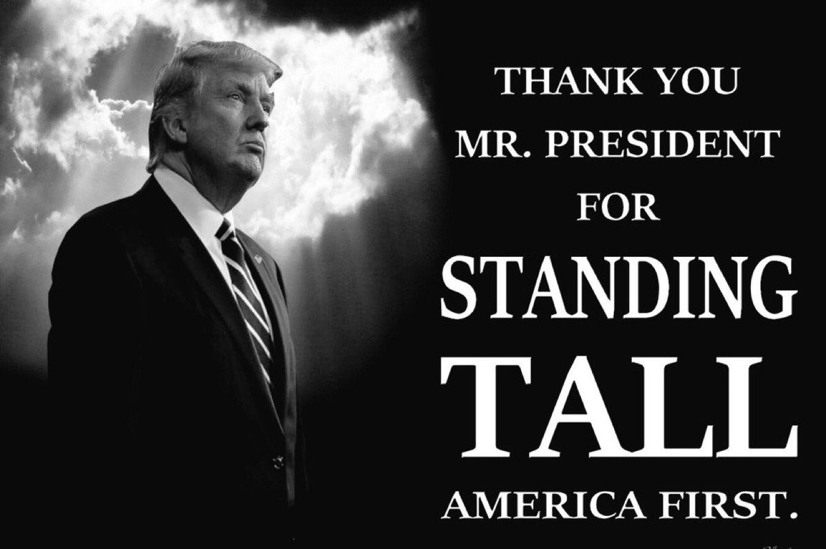 mikandynothem's tweet image. Last November, there was an election. America had two choices. A weak leader who would continue Obama's impotent policies of appeasement or, a leader who has courage to lead America to GREATNESS as Reagan did. 
Thank you @realDonaldTrump for standing TALL!
#SaturdayMorning #MAGA