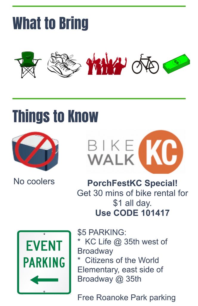 TODAY! #Porchfest #KC is ready for you!!! Come on out &amp; enjoy the #music, #food &amp; #fun! Noon - 6:00pm. #KansasCity
