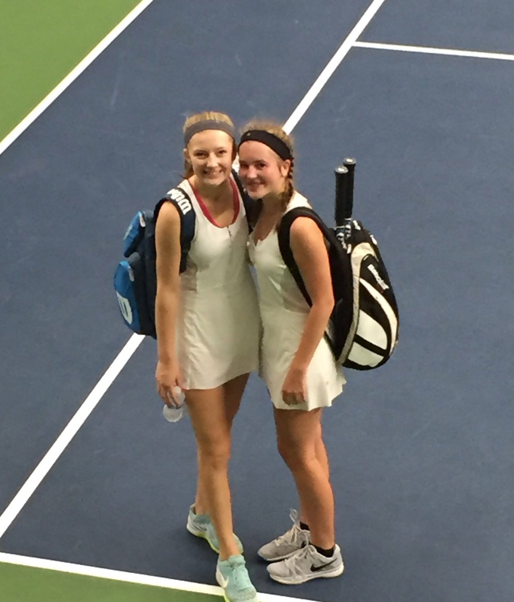 Elly and Ava are State Medalists (6th place) with a 7-5 6-2 win over Xavier. Playing for 5th later this morning.