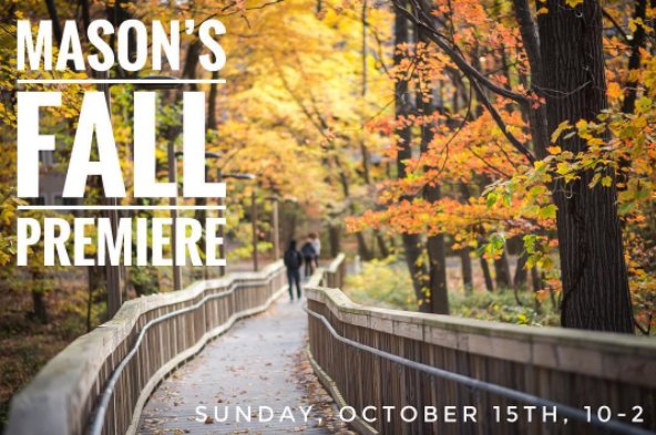 MasonAdmissions's tweet photo. Mason's Fall Premiere Open House is tomorrow! We can't wait to meet you! https://t.co/oCUwZCFm3t