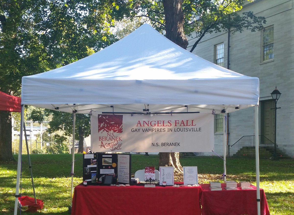 NSBeranek's tweet image. Check out the #AngelsFall booth at Capital Pride in Frankfort today! 11am to 3:30pm. @NSBeranek