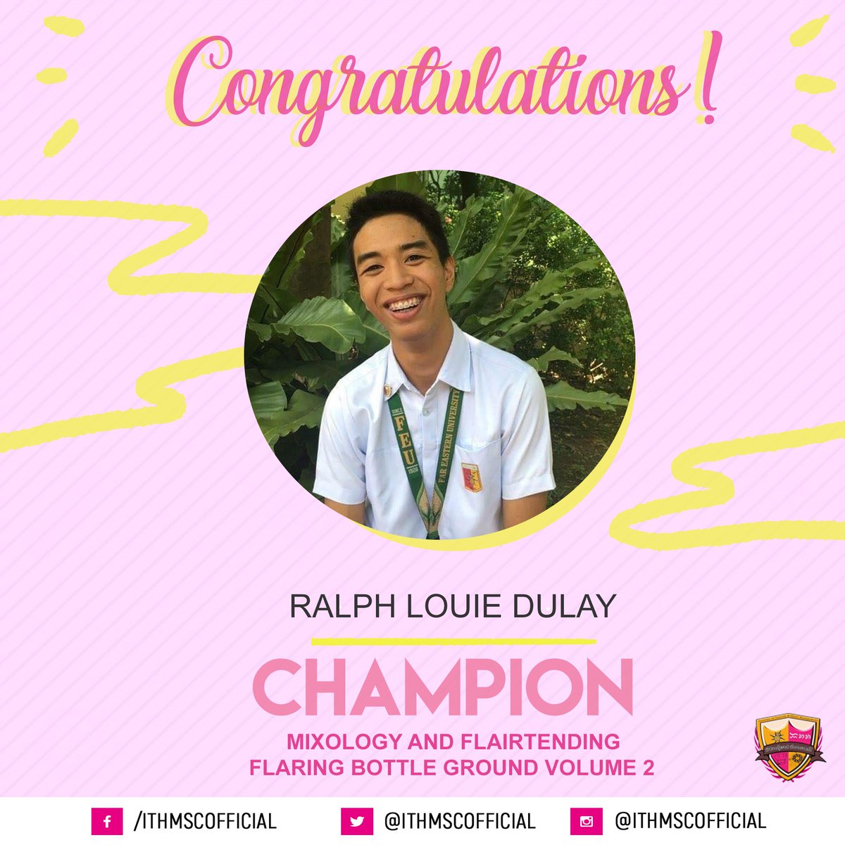 nullaccountx's tweet photo. Congratulations to Ralph Louie Dulay for Winning the Flaring Bottle Ground Volume 2!
#StepUpHRM
#MakeItITHM
#OneforITHM 🍍 https://t.co/r7fpshtOC2