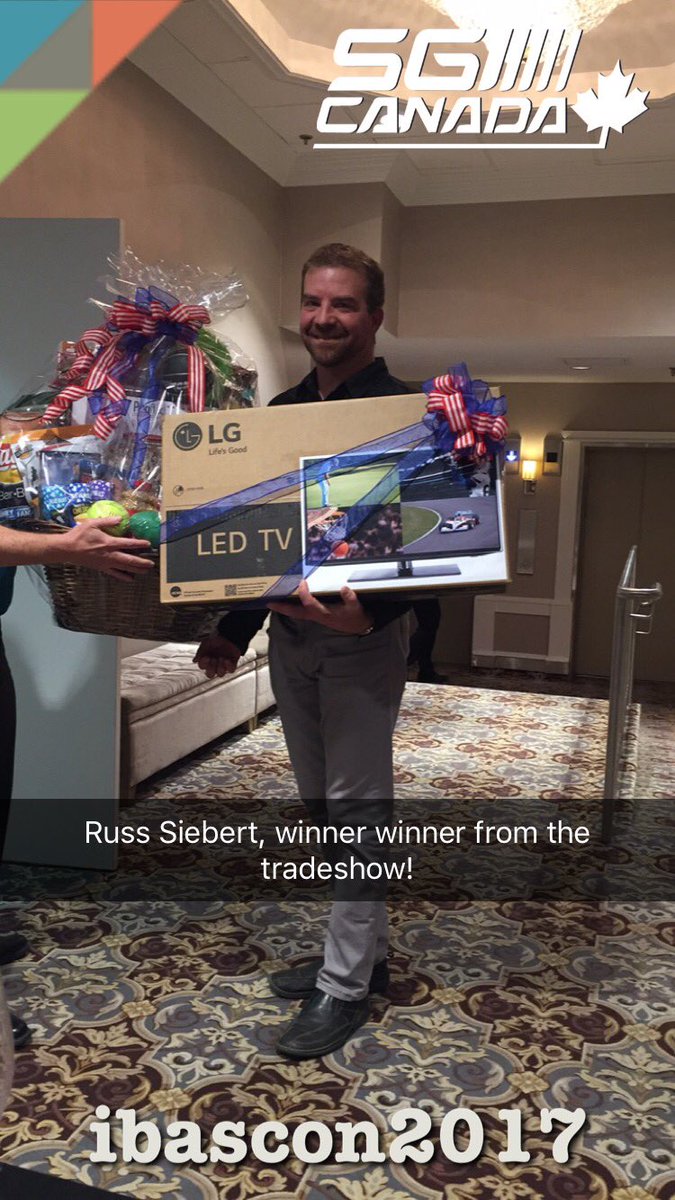SGI_CANADA's tweet photo. Congratulations again to both Michelle and Russ for being our winners this wkd at #ibascon2017! https://t.co/bU79jd7E0y