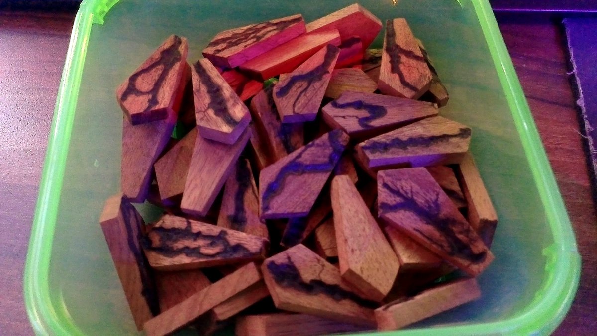 Production already started - raw Mahogany blanks. The Lichtenberg figures look awesome #crowdfunding #Kickstarter #fashion