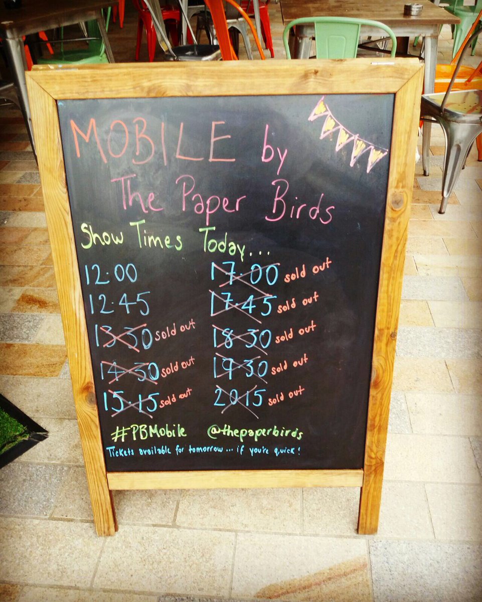 ThePaperBirds's tweet photo. Having a brilliant time of it here @HOME_mcr #Orbit17 #PBMobile https://t.co/tiv35Kiex7
