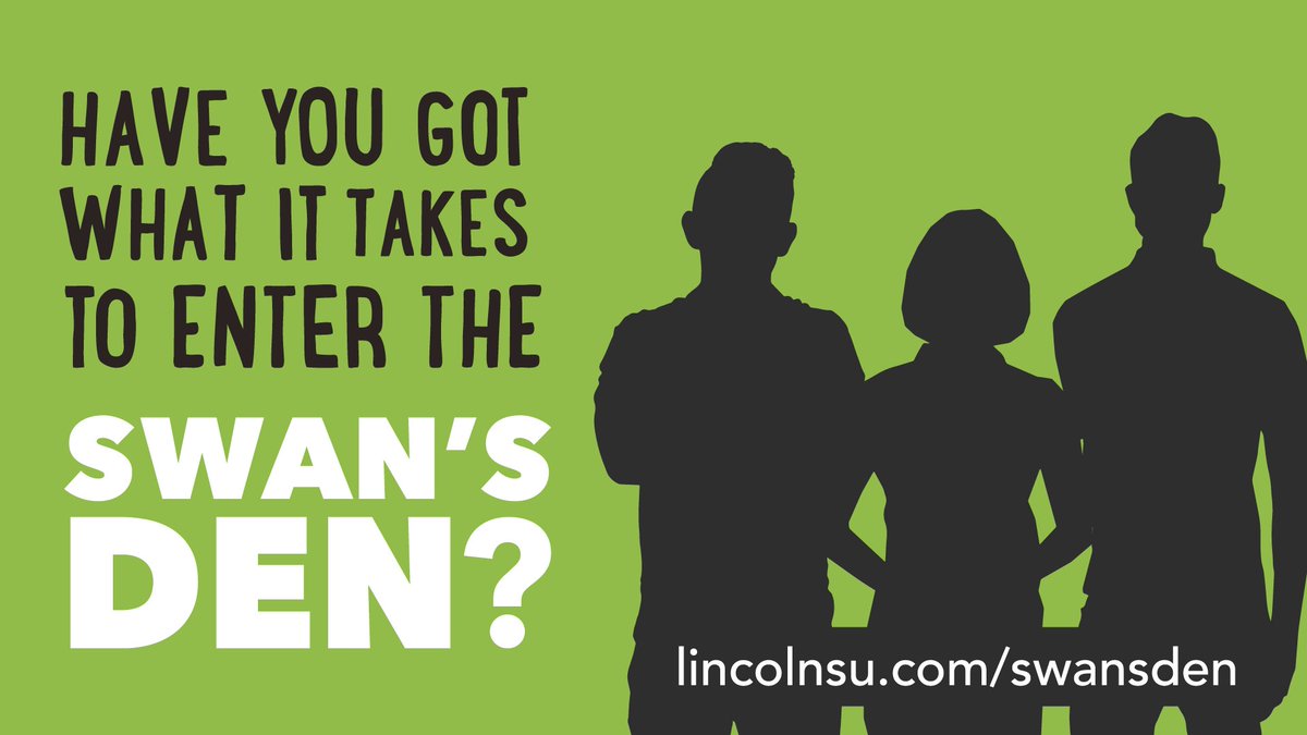 lincolnSU's tweet photo. Do you have a business idea? Pitch it to a panel of experts to receive up to a £5,000 grant with Swan's Den! 😄 https://t.co/3BrTAaniZ2 https://t.co/gOOCo4HlHY