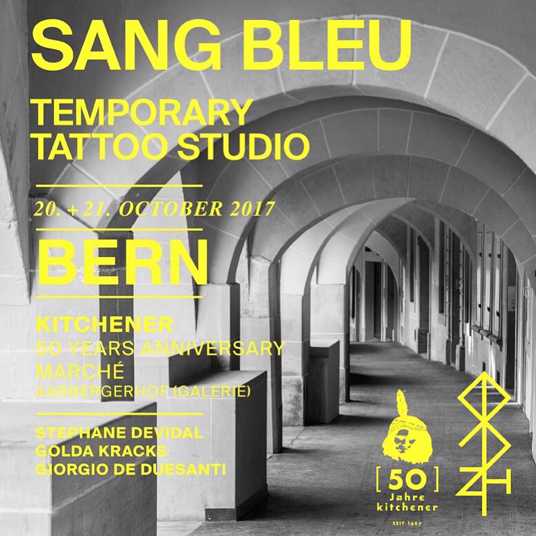 Kitchener on Twitter "SANG BLEU temporary tattoo studio BERN. 50 Jahre