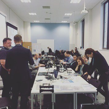 Inside the press room at The Great Hall on #swanseauniversitybaycampus, waiting for <a href="/hillaryclinton/">Hillary Clinton</a> #swanseastudentmedia #waterfront #SUTV …