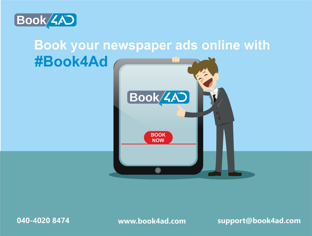 book4ad's tweet image. Book your newspaper #AdsOnline...
#Book4Ad