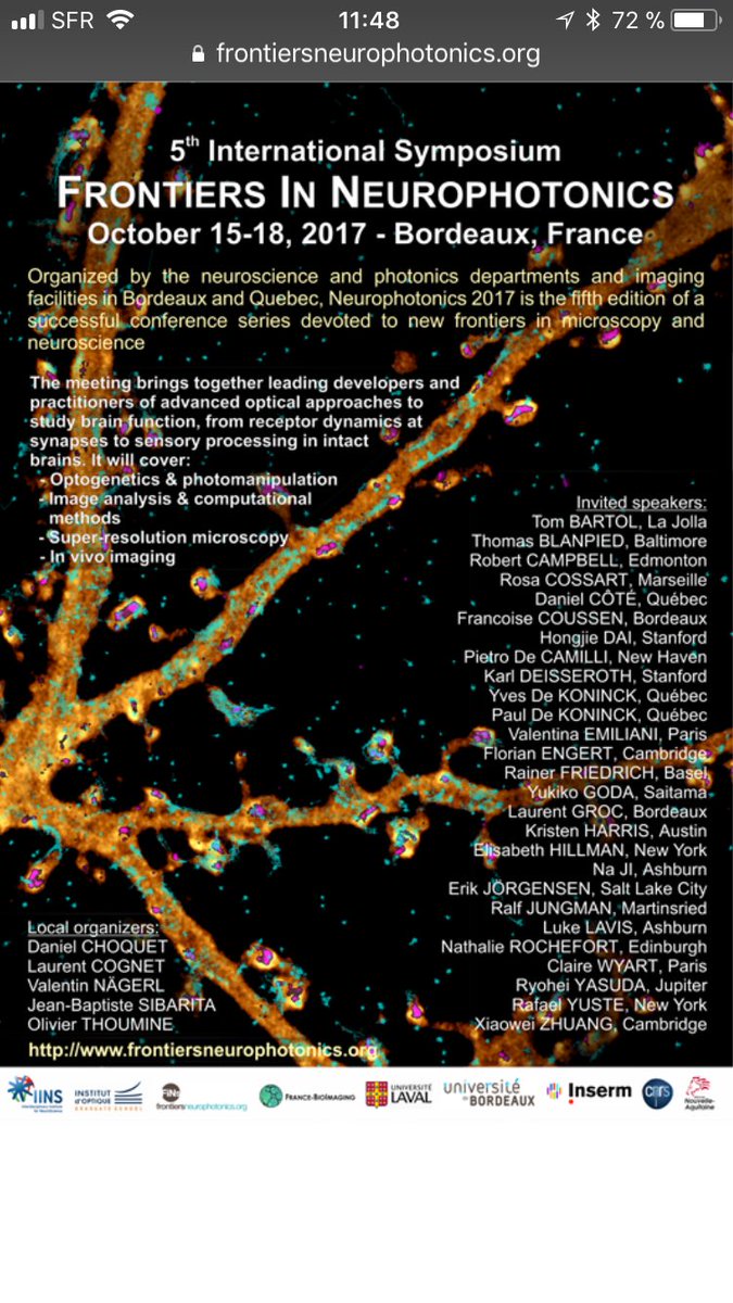 daniel_choquet1's tweet photo. https://t.co/CCV4jVI8px 
Tomorrow, Frontiers in Neurophotonics 2017, Bordeaux gathers worldwide experts of using light to see brain function https://t.co/SyjgGlE5CW